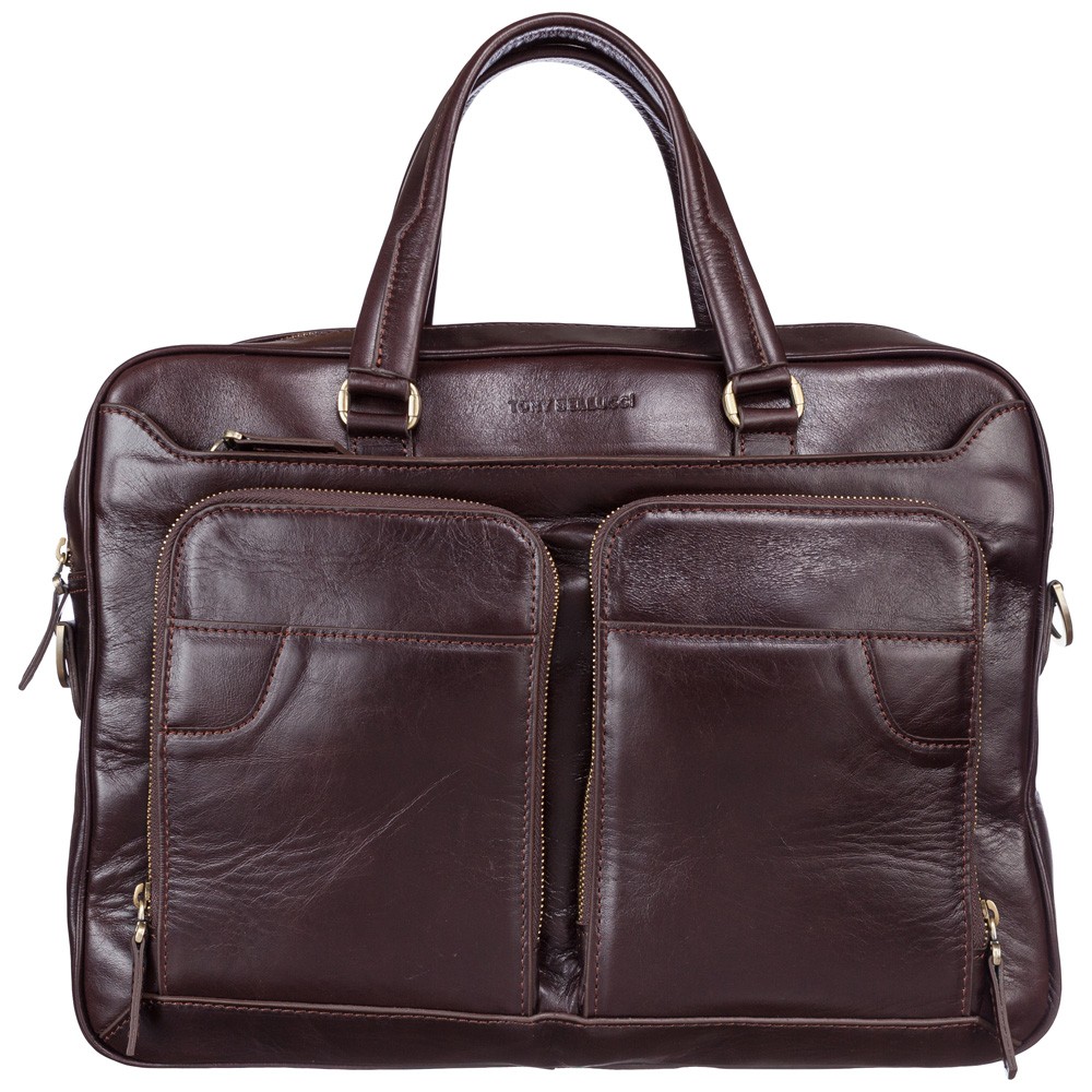 

Портфель кожаный Tony Bellucci 5048-09 коричневый гладкий