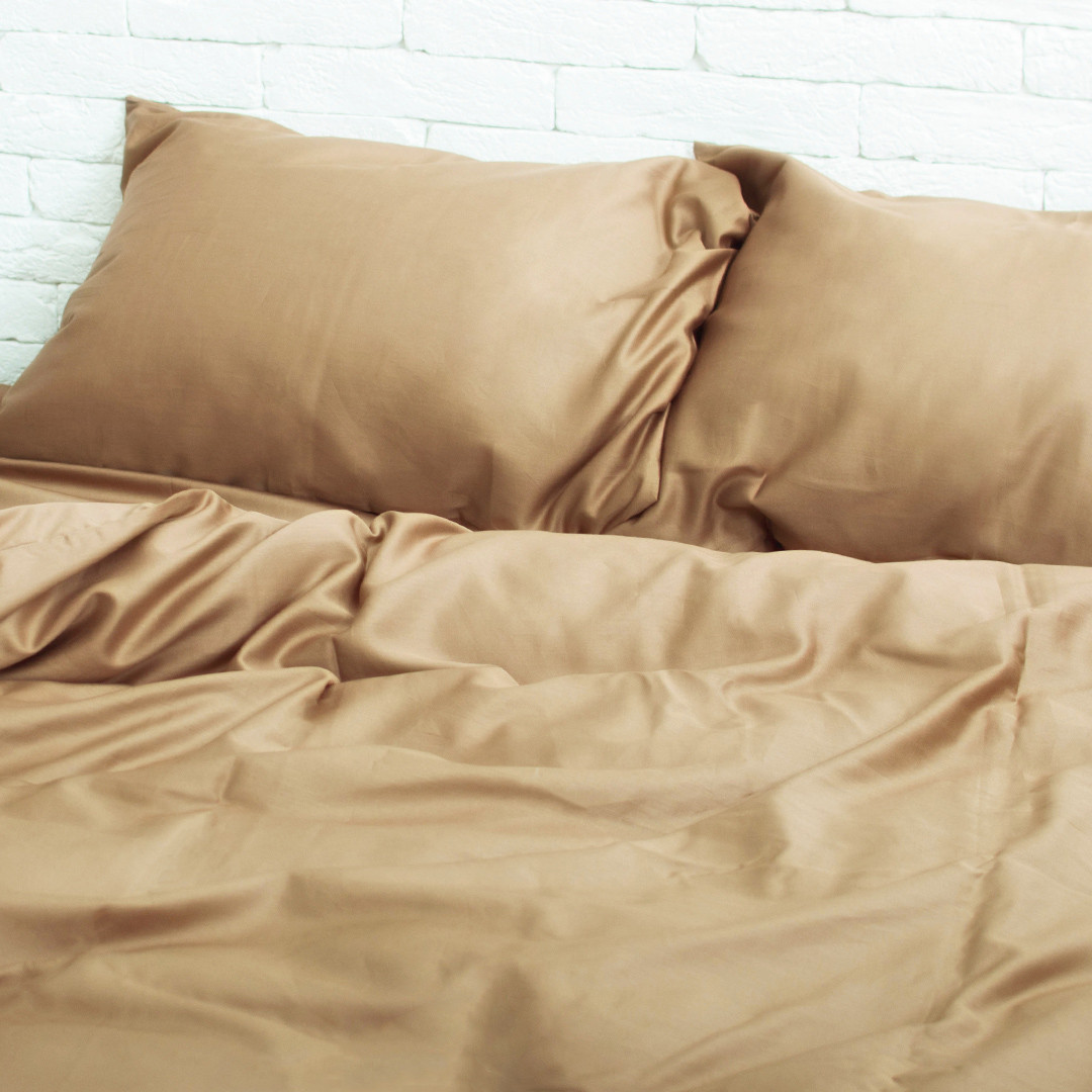 

Наволочка на подушку Хлопковые традиции 70*70 см сатин золотистый капучино 2шт арт.SE03