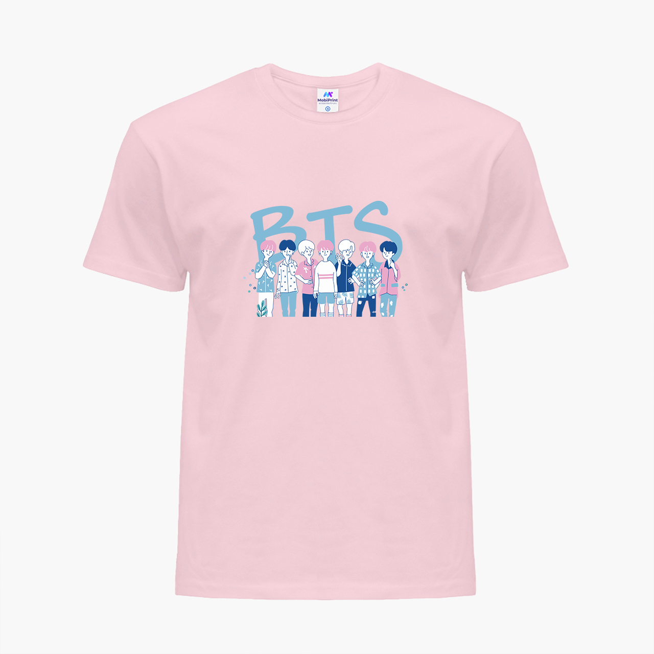 

Детская футболка для девочек БТС (BTS) (25186-3265-28) 134-140 см Хлопок Розовый