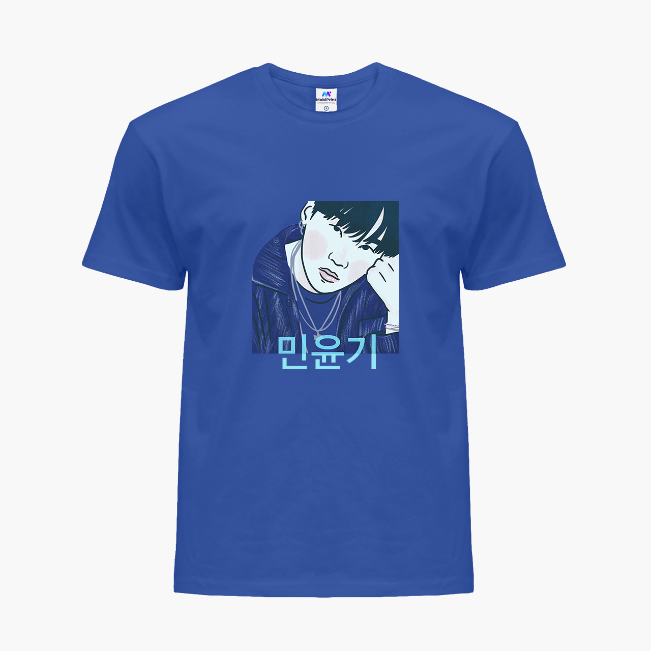 

Детская футболка для девочек Мин Юнги БТС (Min Yoongi BTS) (25186-3260-65) 158-164 см Хлопок Синий