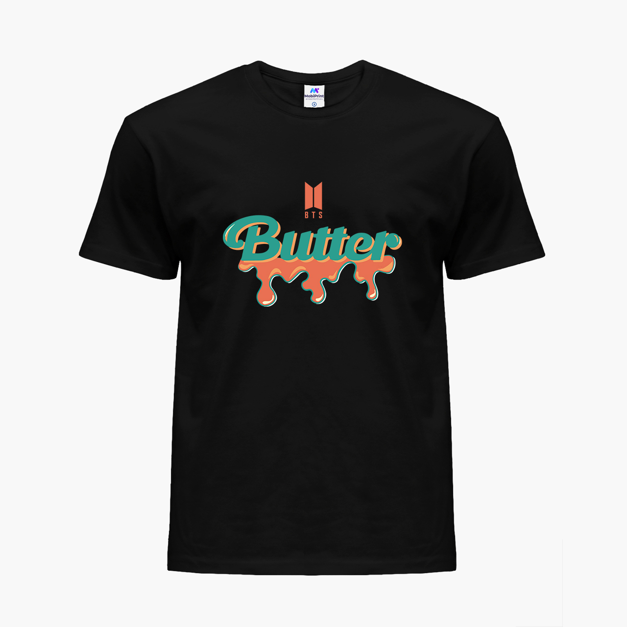 

Детская футболка для девочек БТС (Butter BTS) (25186-3267-10) 134-140 см Хлопок Черный