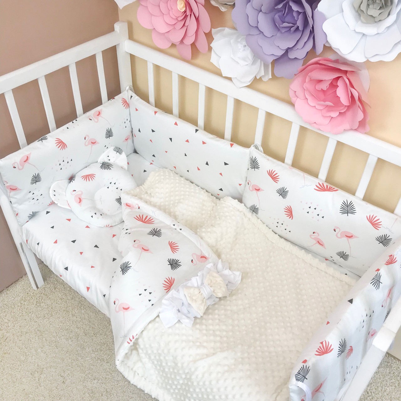 

Постельный комплект в детскую кроватку "Soft Flamingo" Oh My Kids™