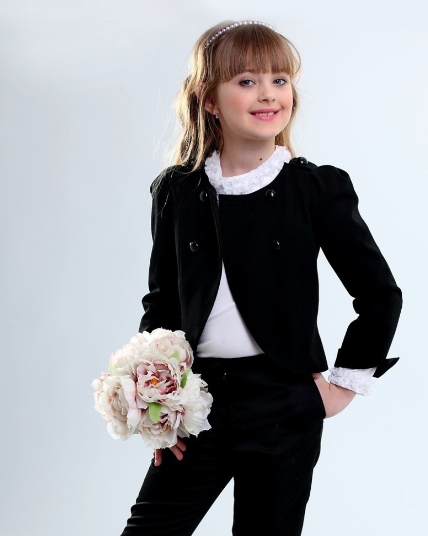

Жакет Lukas Kids с погонами 146 черный(1215)