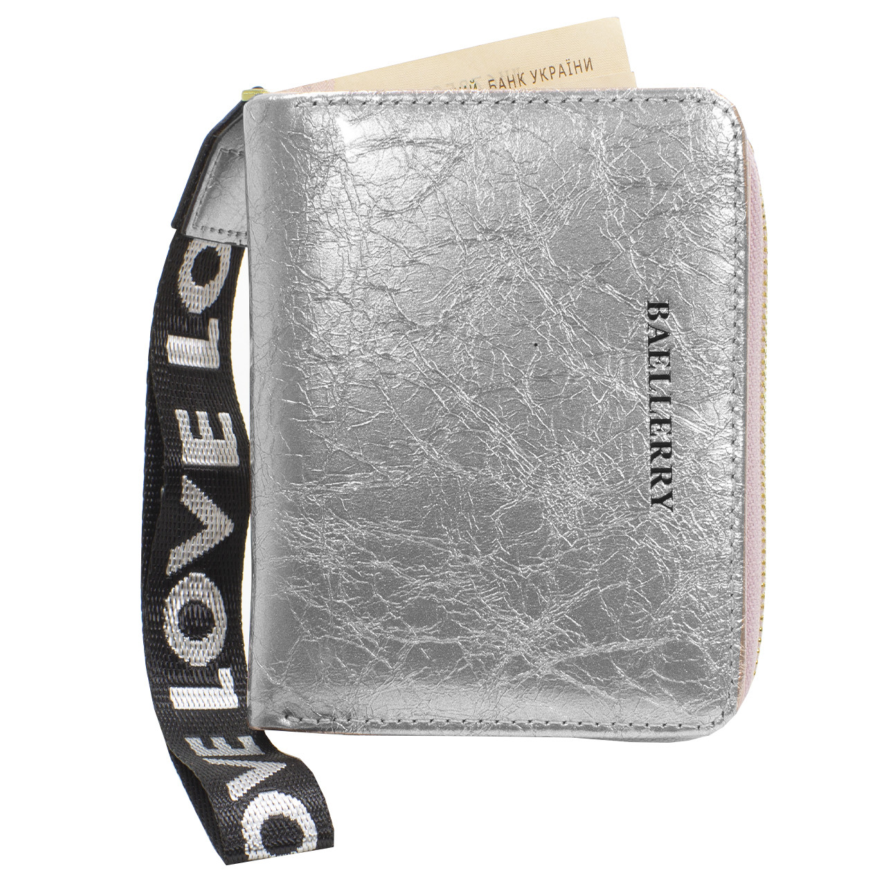 

Кошелек Baellerry DR022 Silver для девушек для монет отделения для карт голографический с ремешком (F_3544-10209)