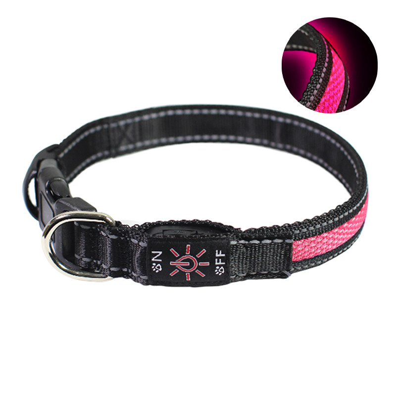 

Ошейник для собак светодиодный Friend CR015 Pink L светящийся LED (F_6588-21329)