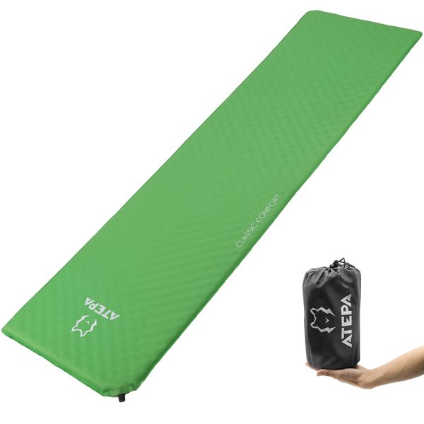 

Надувной коврик Atepa COMPACT LIGHT 183х51х3.5 см зеленый (AM1002_GREEN)