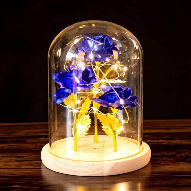 

Три розы в колбе 24К Lesko KY-46465 Blue с LED подсветкой вечная светящаяся (F_6664-22564)