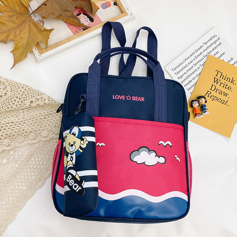 

Детский сумка-рюкзак Love Bear Lesko 6327 Rose для школы сада учебников (F_6841-23291)