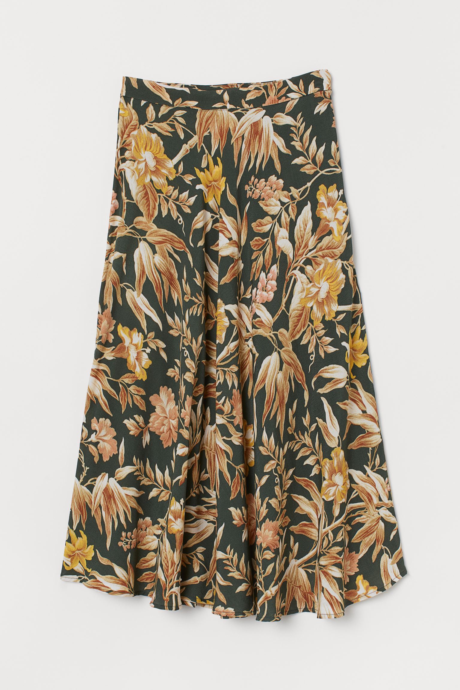 

Юбка H&M 34 зеленый цветы 7078036470