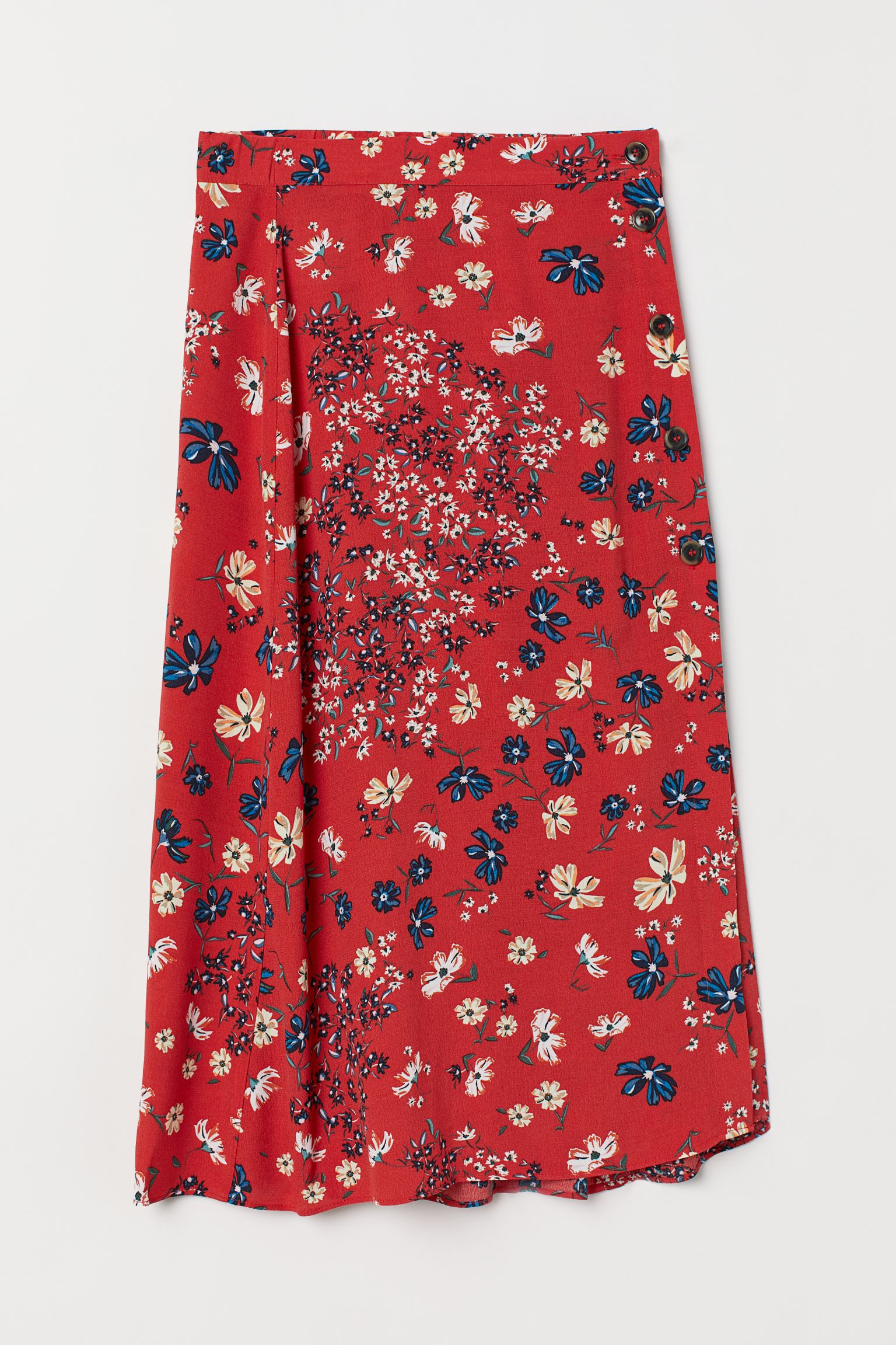 

Юбка H&M 50 красный цветы 22027211189