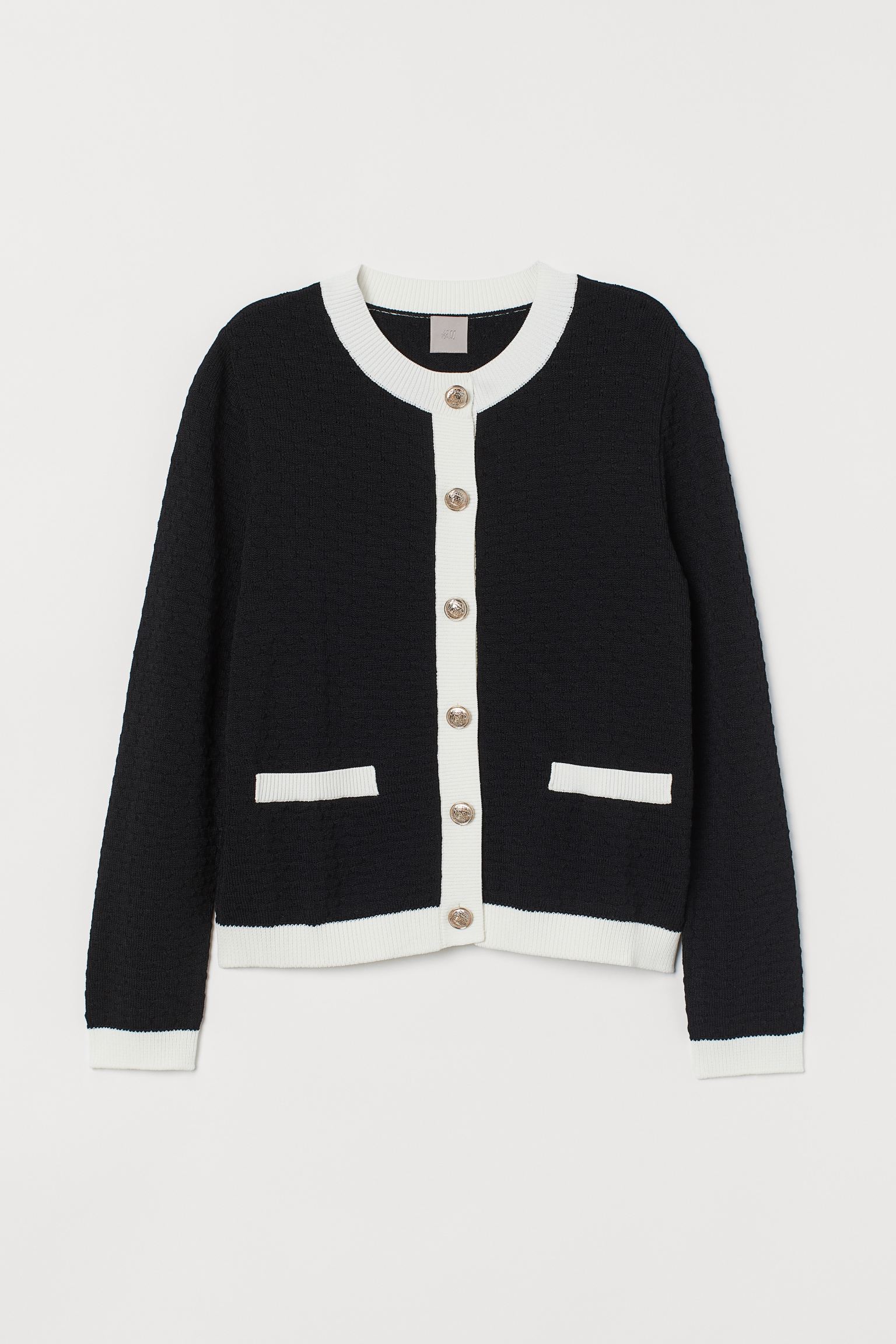 

Кардиган H&M S черно белый 29058415652