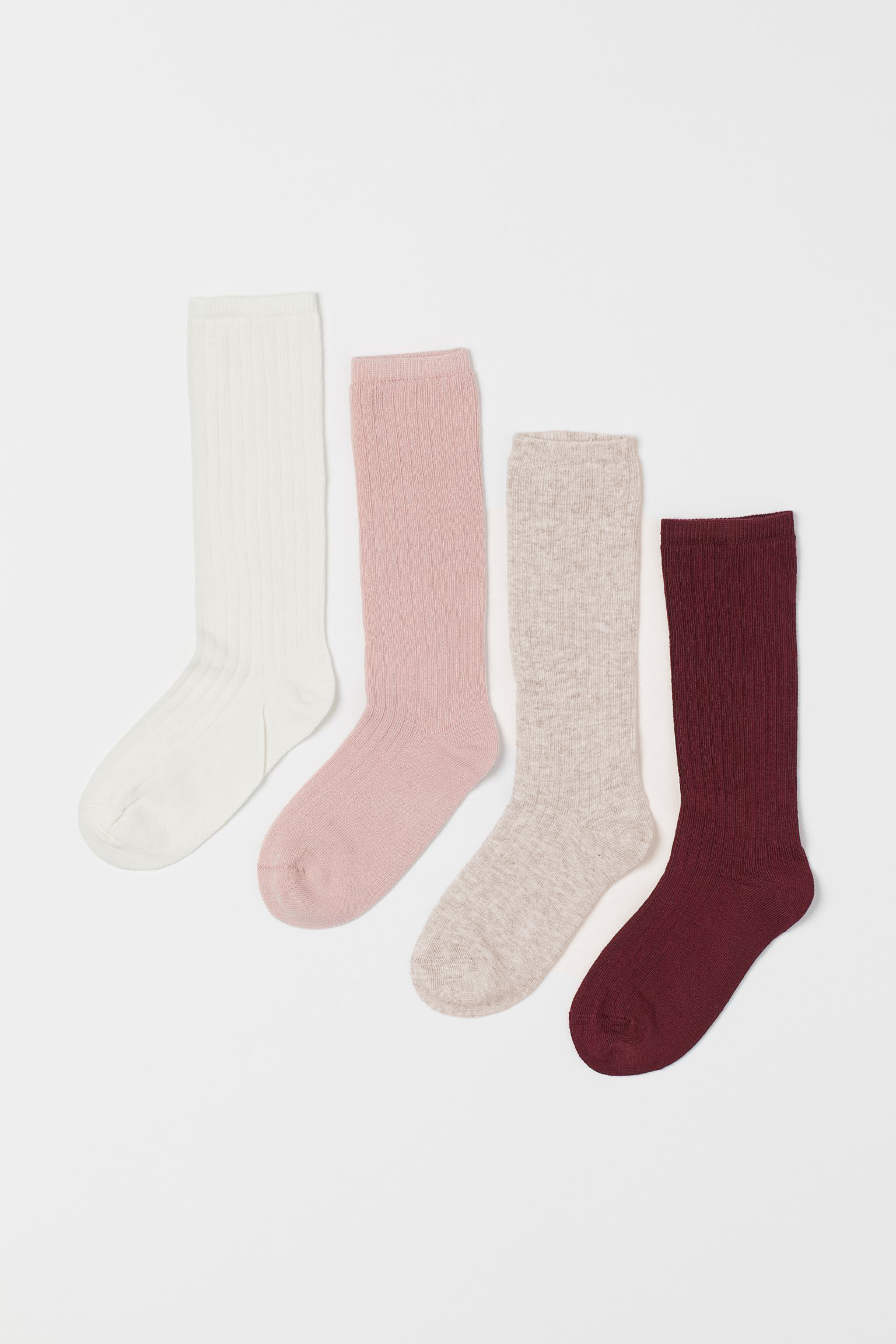 

Носки (4 пары) H&M 25 27 белый,бордовый,бежевый 31056826230