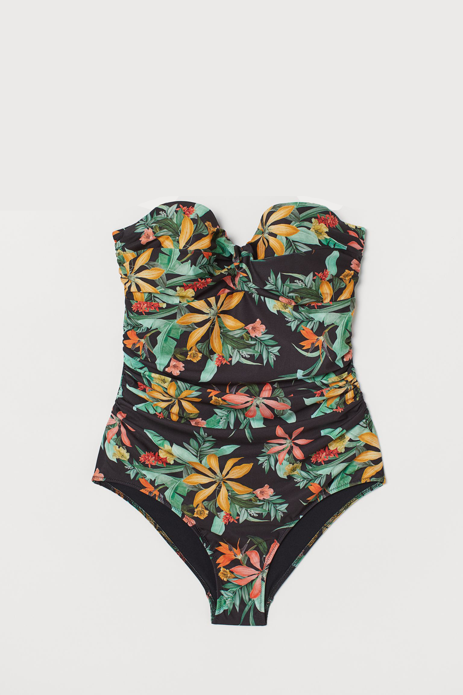 

Купальник H&M  черный цветы 2066365059, Купальник H&M 34 черный цветы 2066365059