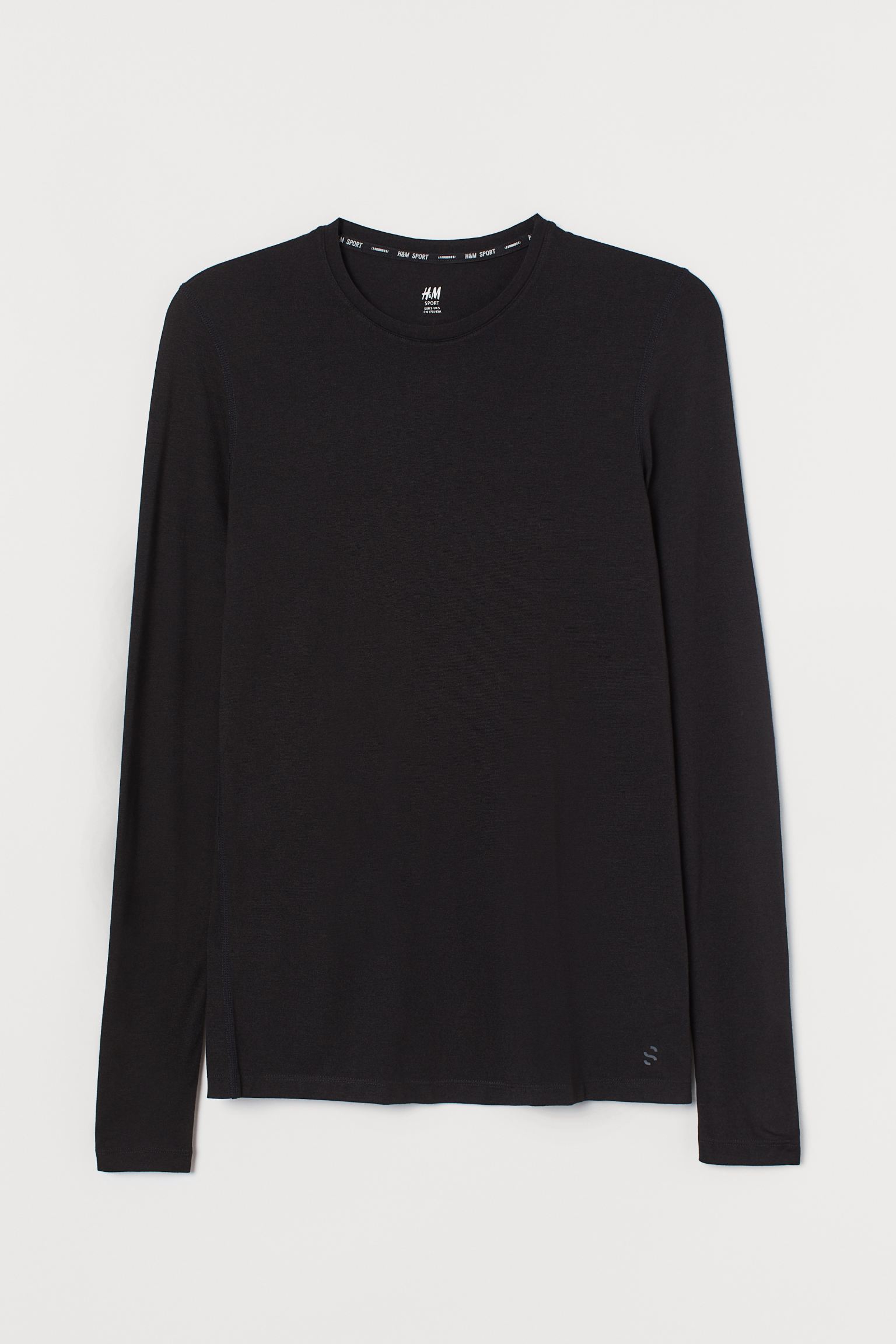 

Спортивный лонгслив H&M XS черный 4067011122