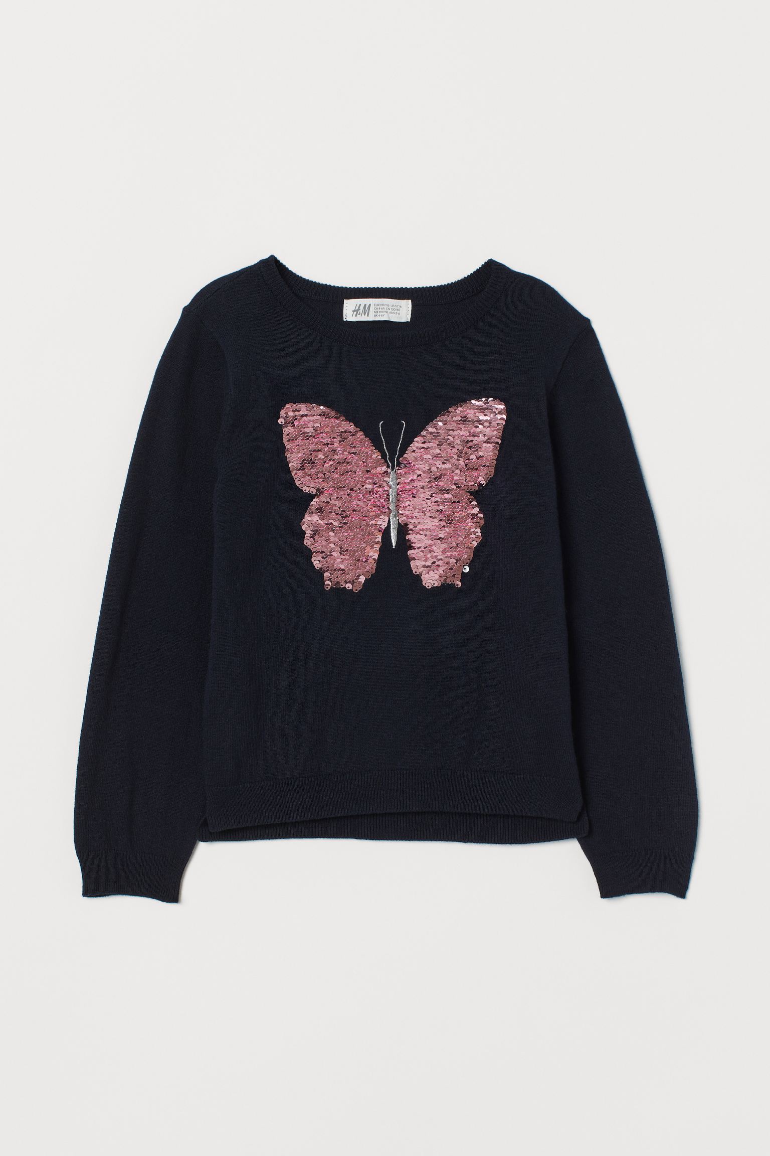 

Джемпер H&M 122 128см темно синий бабочки 25068606242