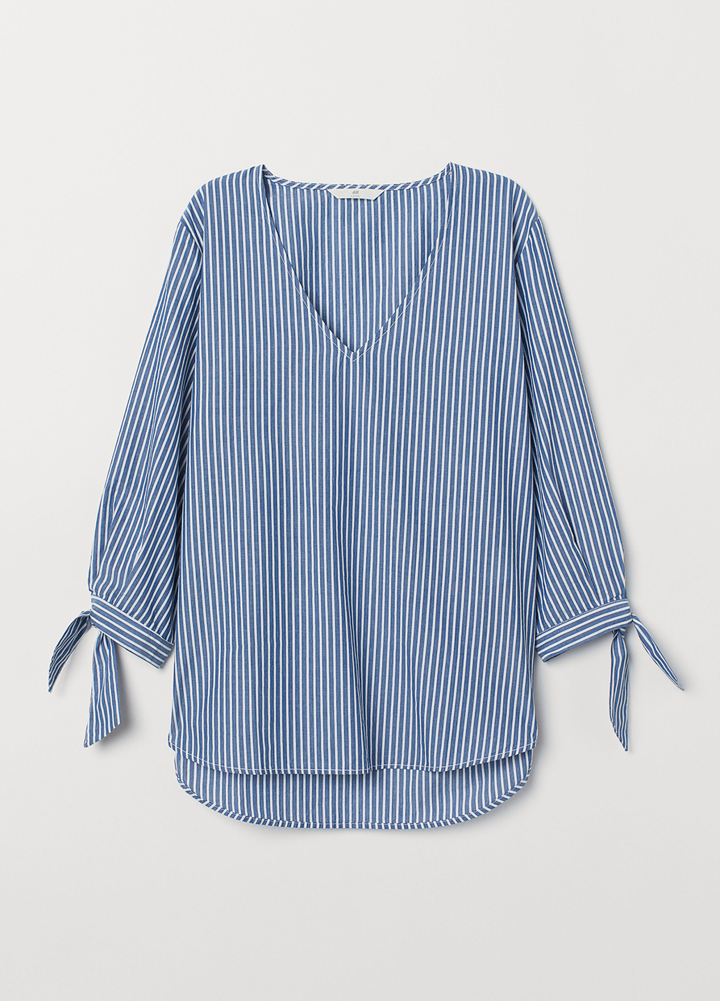 

Блуза H&M 36 синий полоска 6965279
