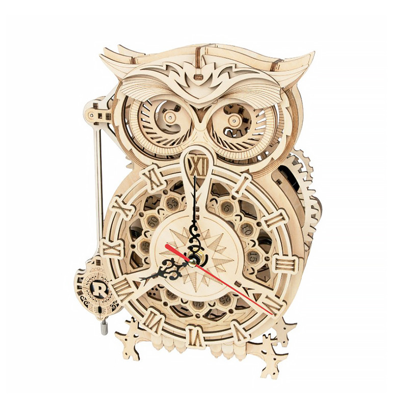 

Деревянный 3D конструктор Robotime LK503 Owl Clock для детей и подростков (F_6704-22603)