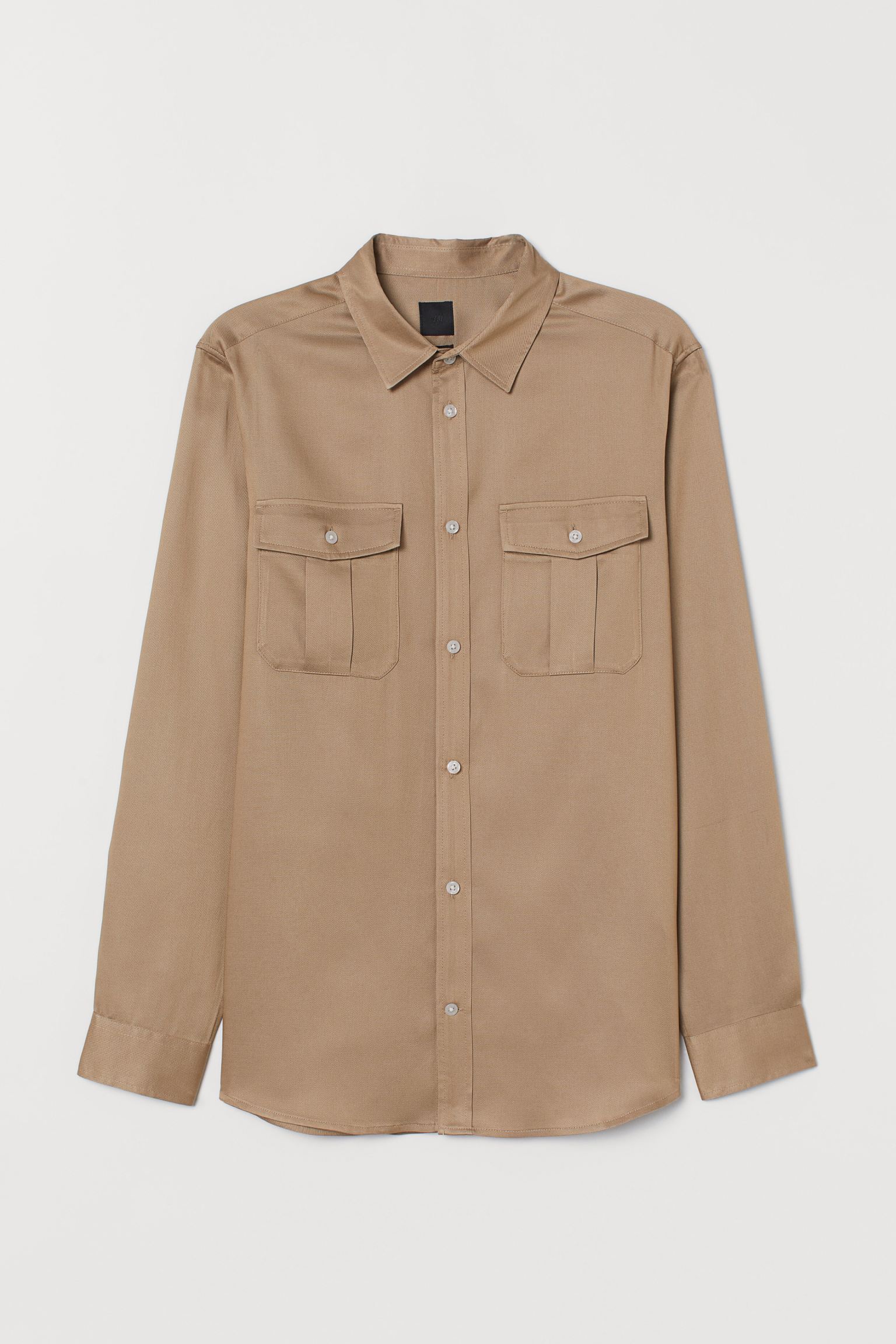 

Рубашка H&M XS темно бежевый 13078592761