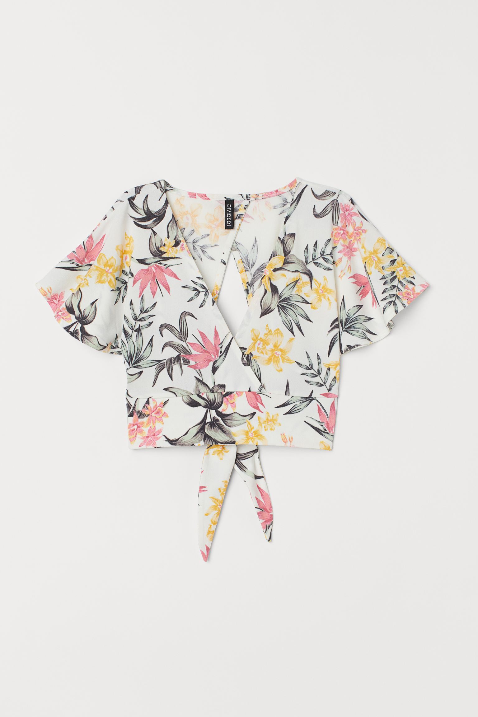 

Блуза H&M L белый цветы 17067613230