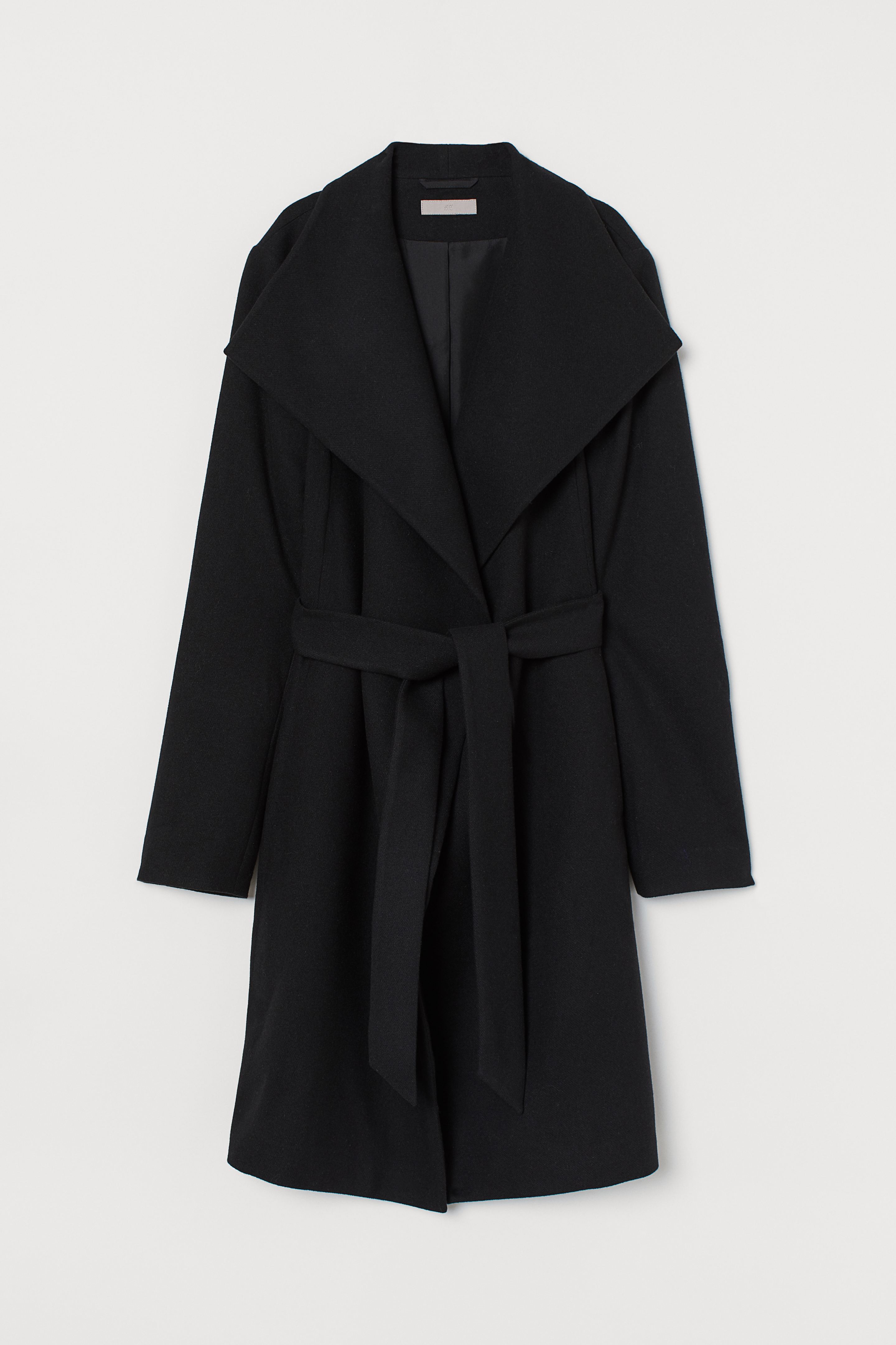 

Пальто H&M  черный 7457450, Пальто H&M L черный 7457450