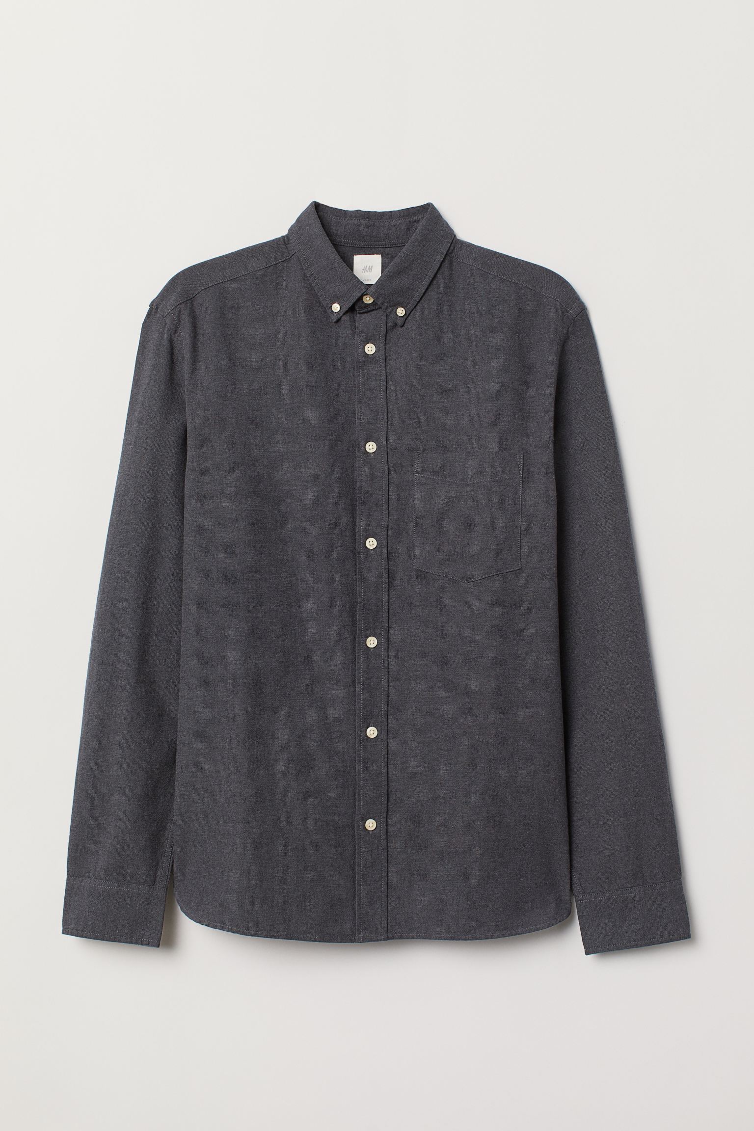 

Рубашка H&M M темно серый 31036340130