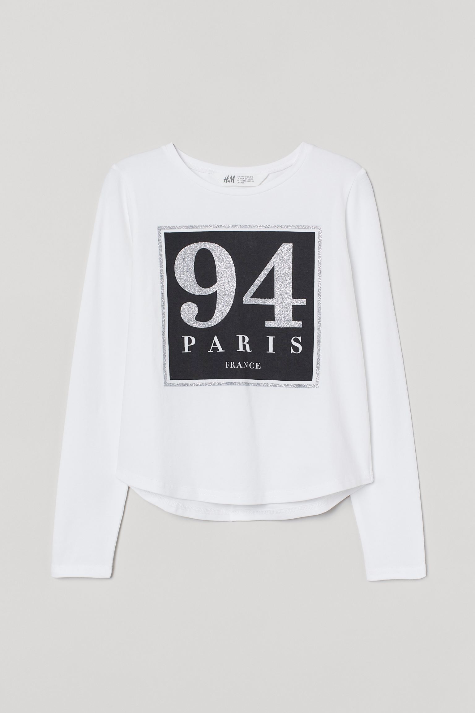 

Лонгслив H&M 146 152см белый 1078671042
