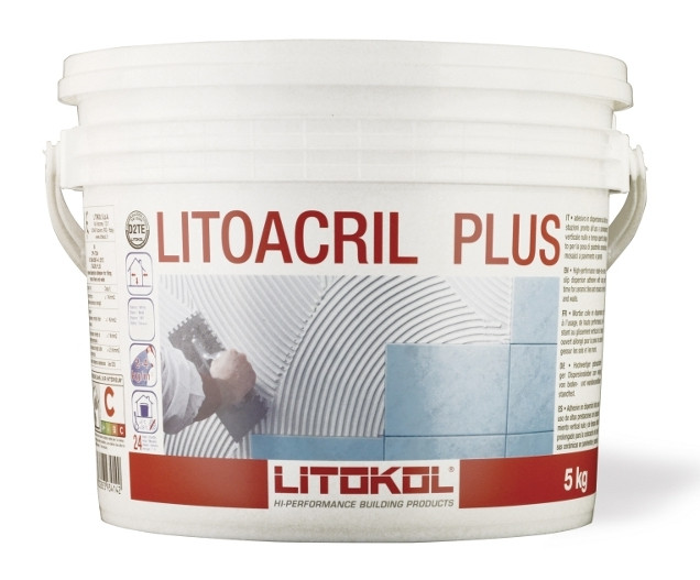 

Дисперсионный клей LITOKOL LITOACRIL PLUS 5кг LACR0005 Белый