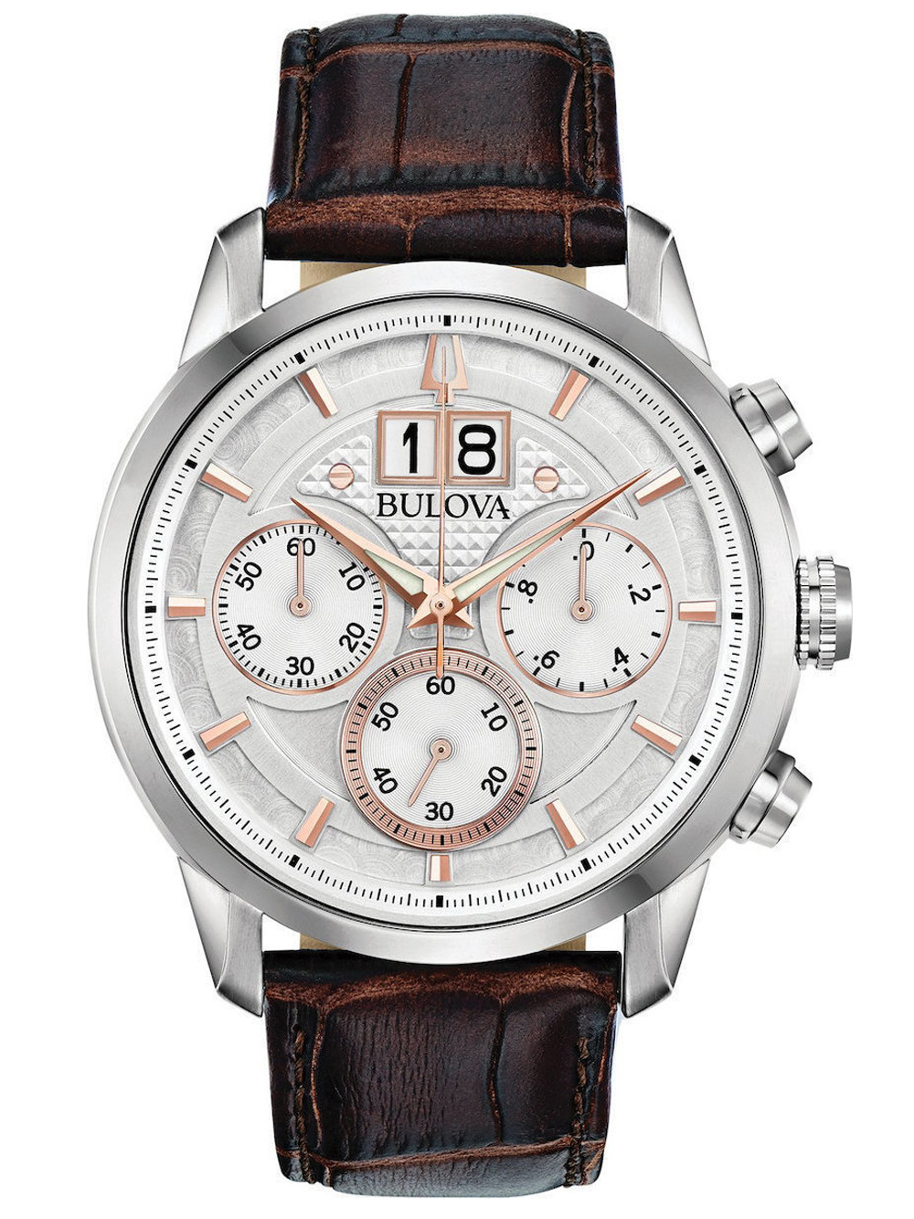 

Часы Bulova 96B309 Sutton Classic Chronograph 44mm 3ATM