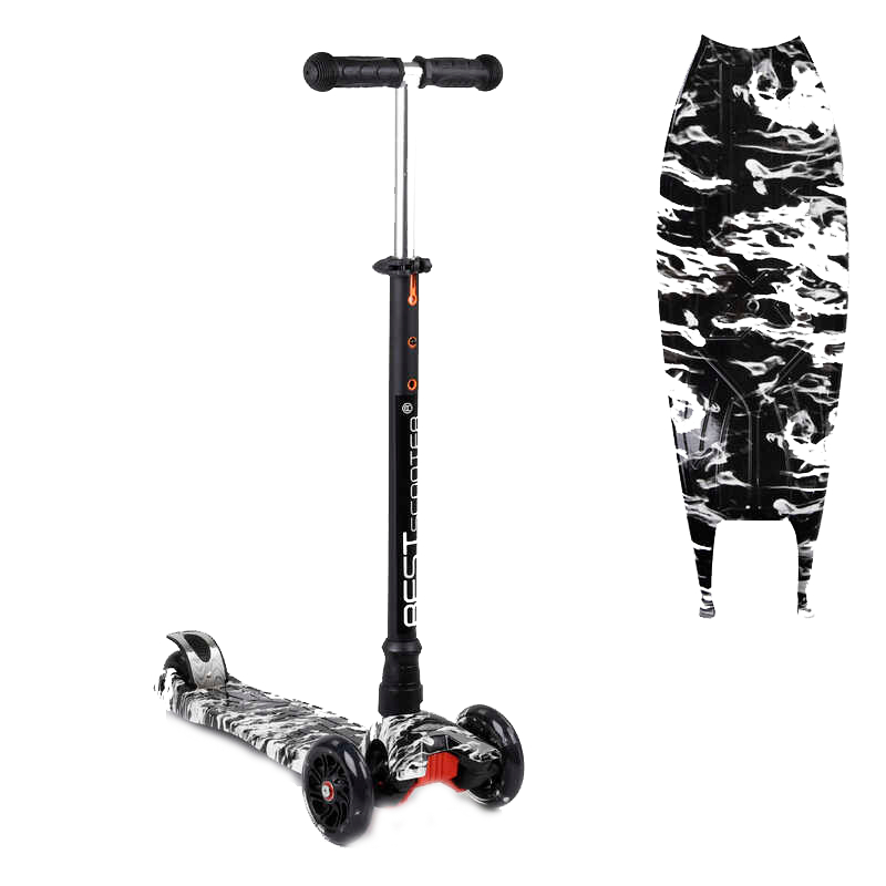 

Самокат A 25771 /779-1512 "Best Scooter" 4 колеса PU, СВЕТ, трубка руля алюминиевая, d передних колес =12 см, d задних колес = 8 см, в коробке