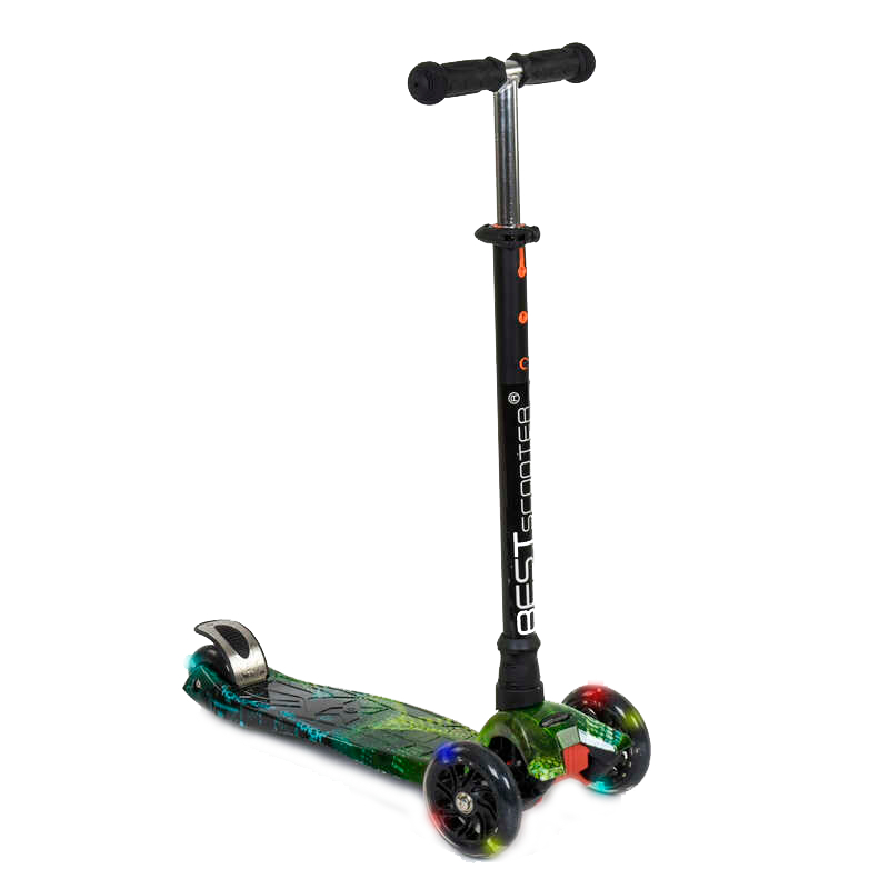 

Самокат А 25462 /779-1317 MAXI "Best Scooter" пластмассовый, 4 колеса PU, СВЕТ, трубка руля алюминиевая, d=12см, в коробке