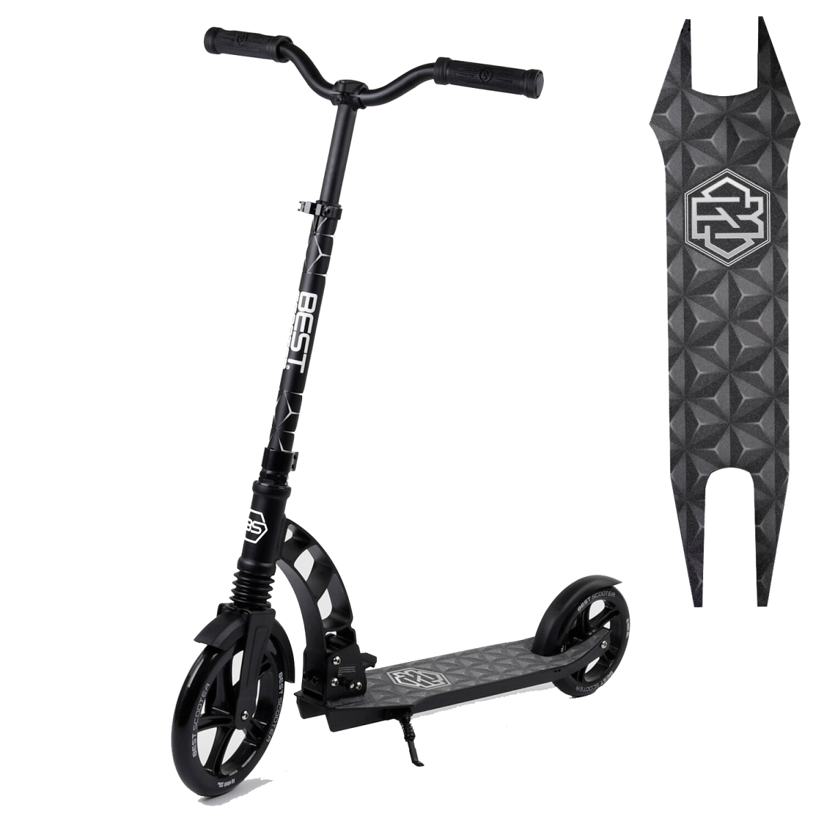 

Самокат двухколесный складной Best Scooter 47351 Черный с серым