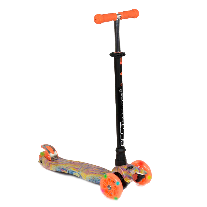 

Самокат А 25597 /779-1340 MAXI "Best Scooter" пластмассовый, 4 колеса PU, СВЕТ, трубка руля алюминиевая, d=12см, в коробке