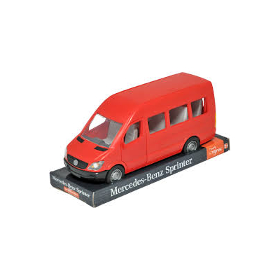 

Автомобиль Mercedes-Benz Sprinter, пассажирский, красный, на планш. 16*28*10см Wader (39705)