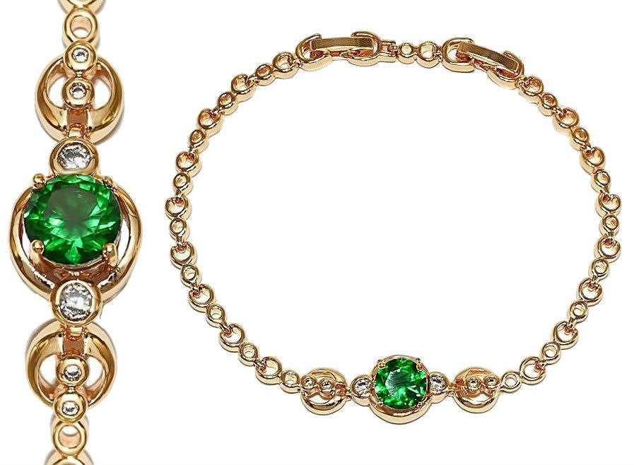 

Браслет Xuping с цирконами Медицинское золото Позолота 18К хбж-255