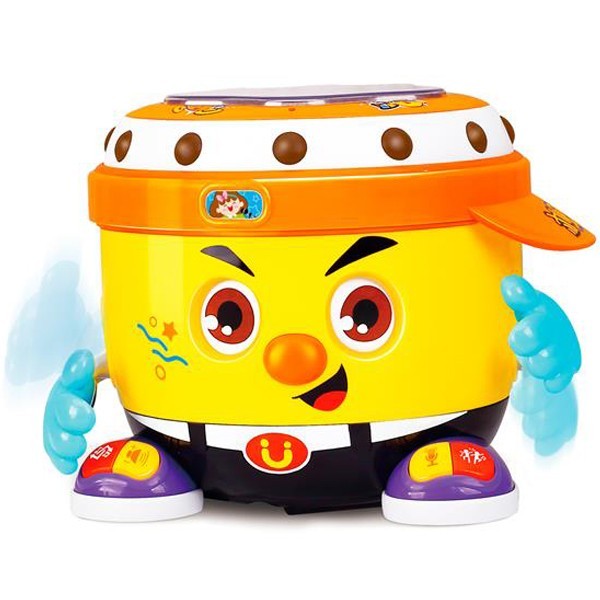 

Интерактивная музыкальная игрушка Hola Toys Веселый барабан желтый