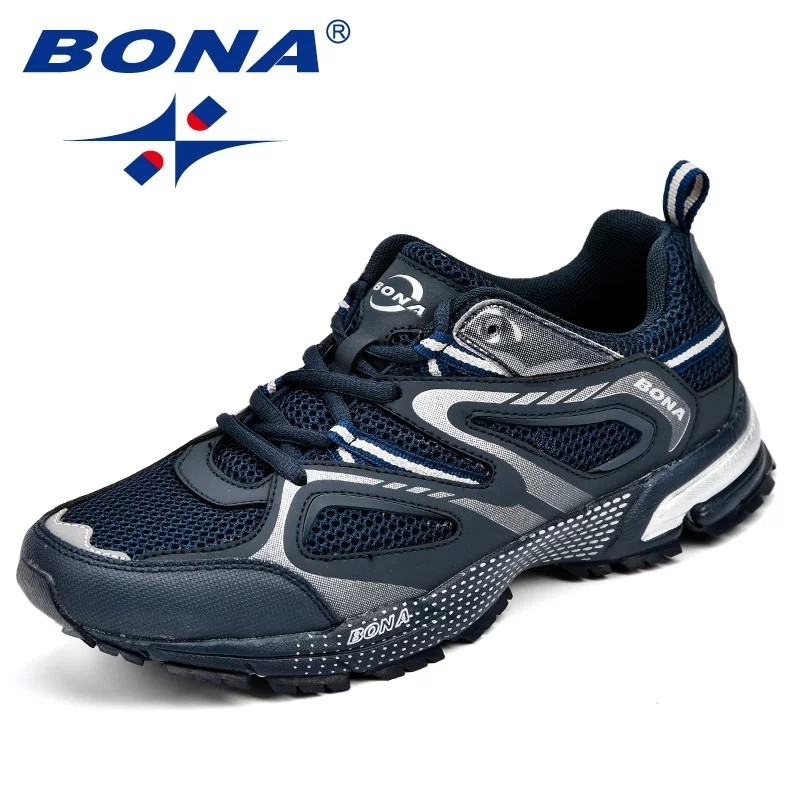 

Кроссовки мужские оригинальные Bona 34870 синие кожа, текстиль 44р
