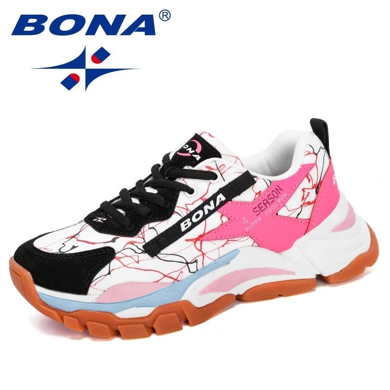 

Кроссовки женские оригинальные Bona 35797 розовый кожа замша текстиль 39р