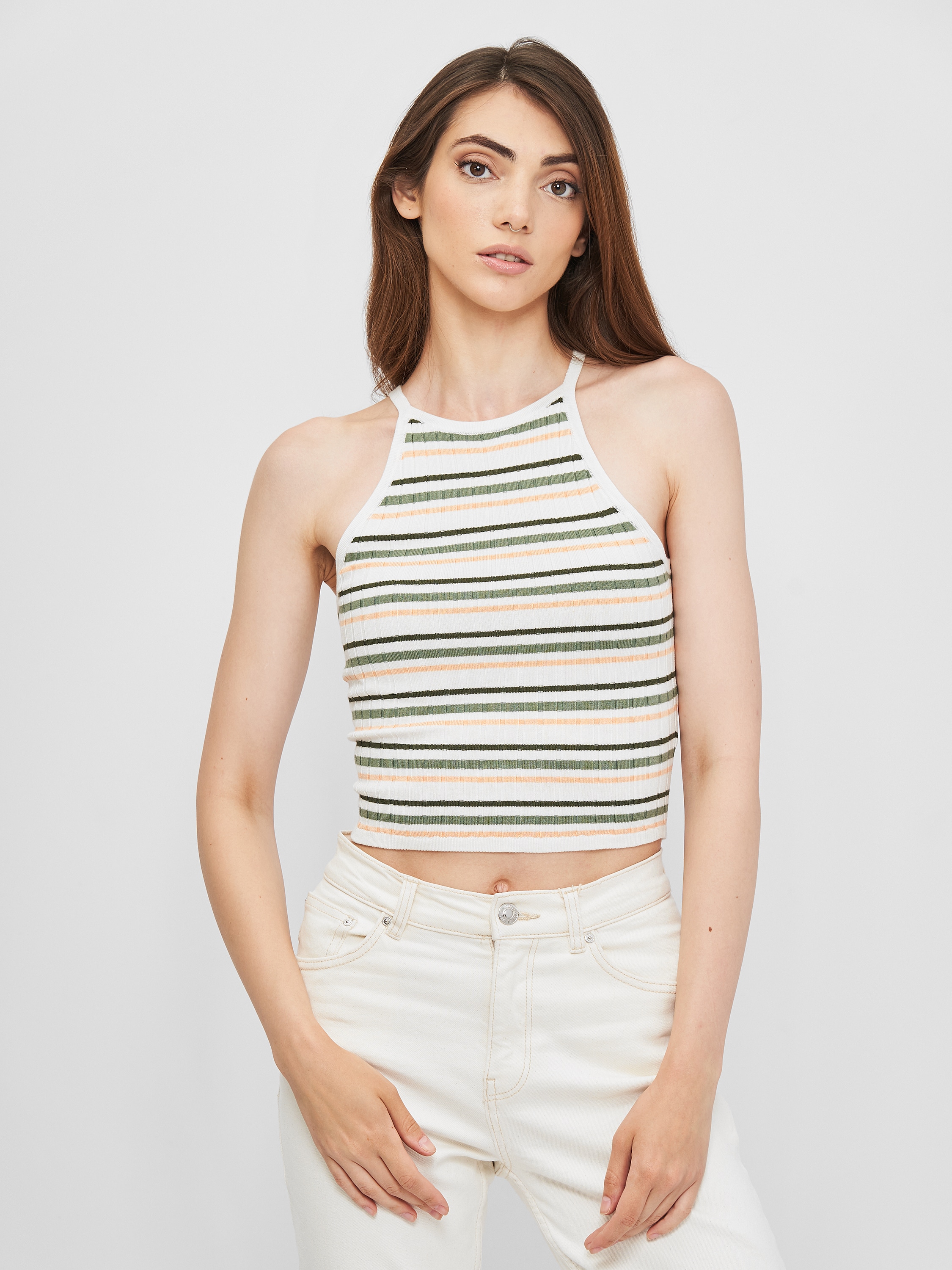 

Топ H&M 5245291sm  Белый с зеленым, Топ H&M 5245291sm XS Белый с зеленым