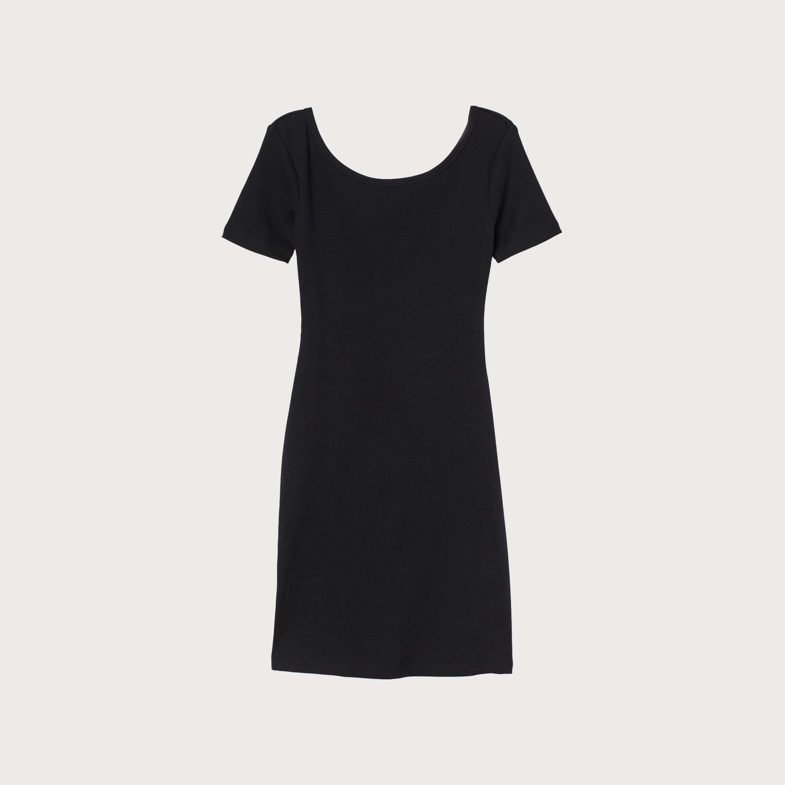 Акция на Плаття-футболка міді осіннє жіноче H&M 8290541sm XS Чорна от Rozetka