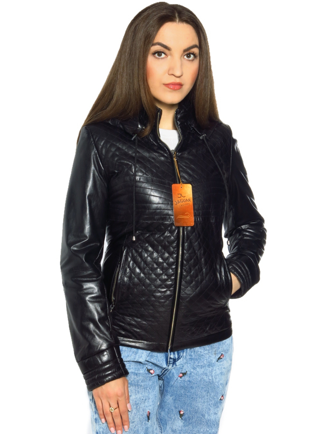 

Женская кожаная куртка Jaguar leather FEM4853 S Черный