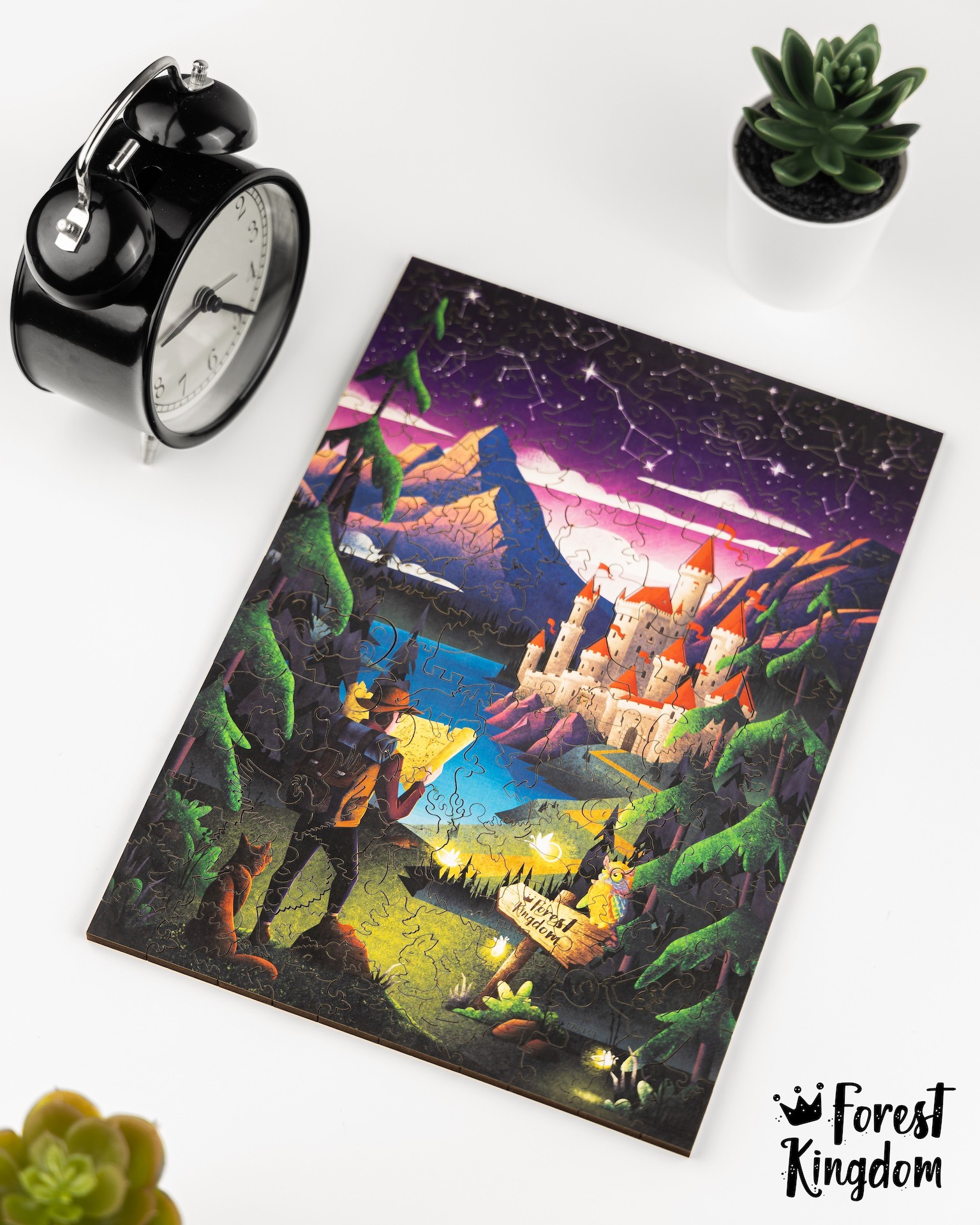 

Деревянный пазл «Forest Kingdom Stories» в фирменном тубусе (148 деталей)