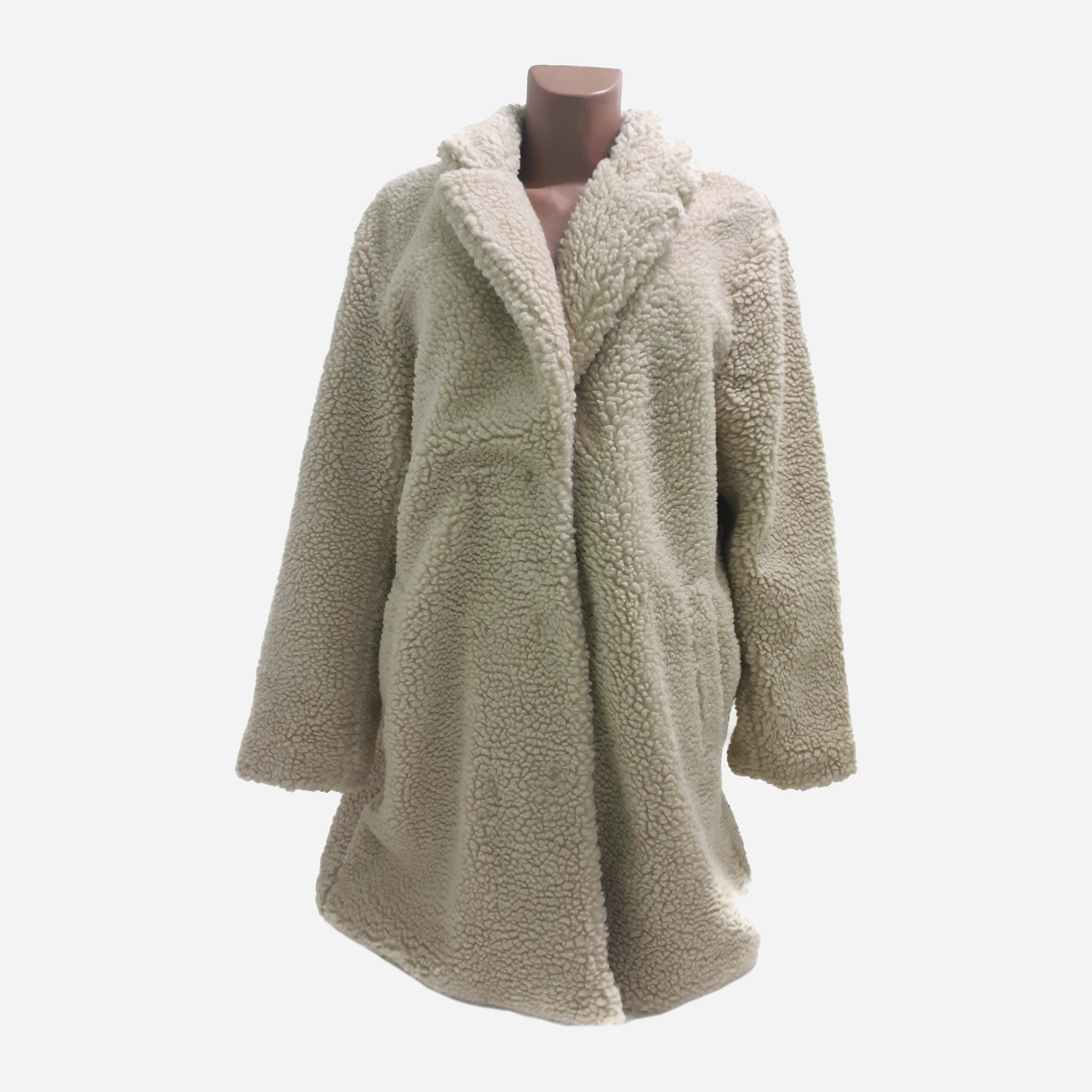 

Шуба H&M 0666006_01 L Бежевая
