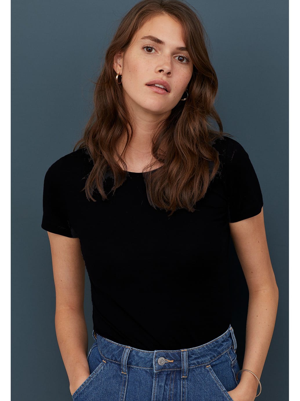 

Футболка H&M 0826646_черн S Черная (KZ2000000961149_KAY2000000961149)
