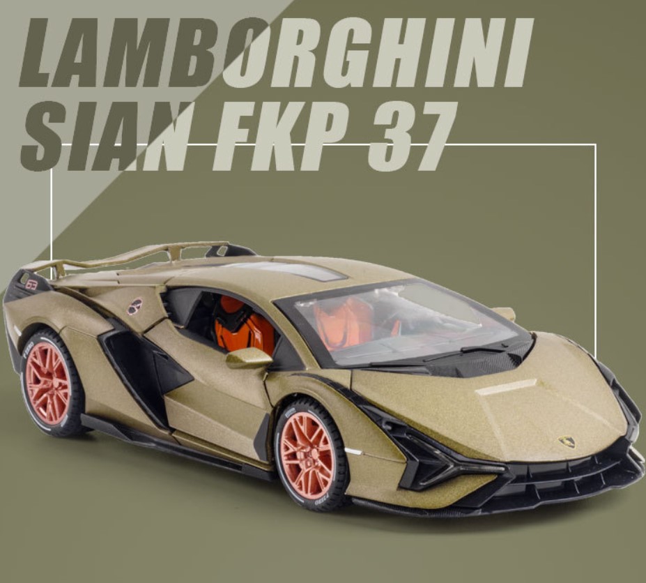 

Модель автомобиля Lamborghini Sian FKP37 1:24 в штучной упаковке зеленый