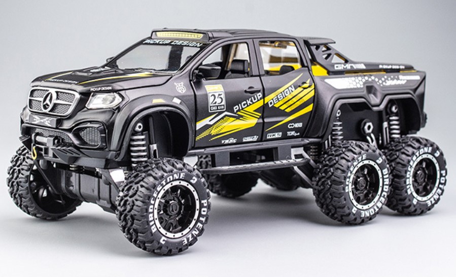 

Имитация модели автомобиля Mercedes-Benz X-Class Pickup design из сплава с большими колесами черный 1:28