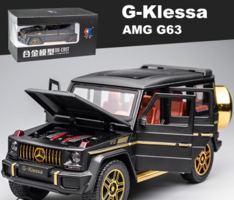 

Модель автомобиля G-Klessa G63 1:24 внедорожник матовый черный