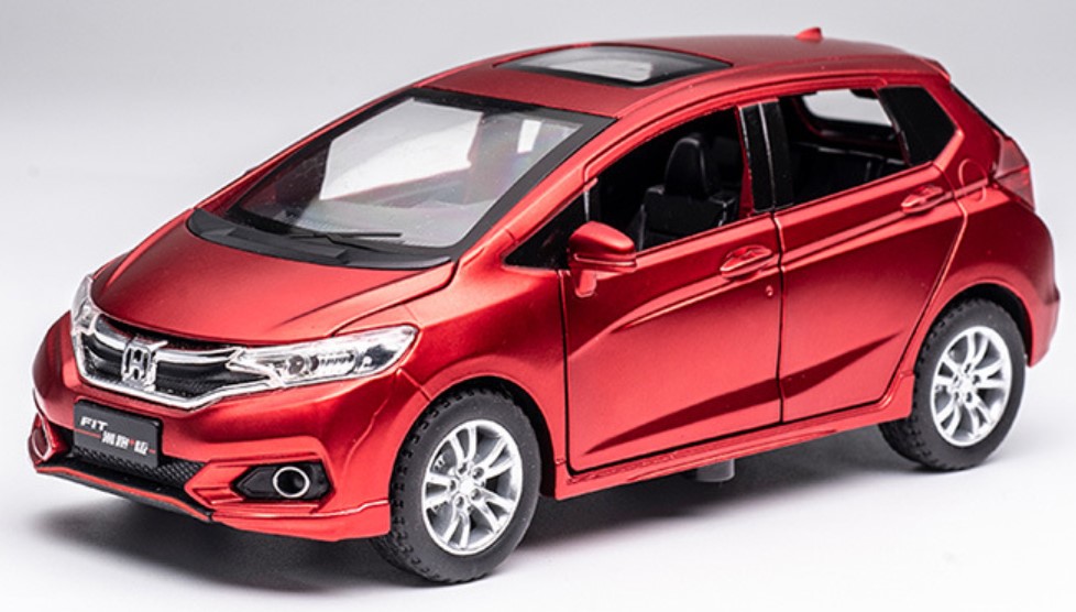 

Модель автомобиля Honda Fit GK5 1:32 шестидверная модель красный цвет