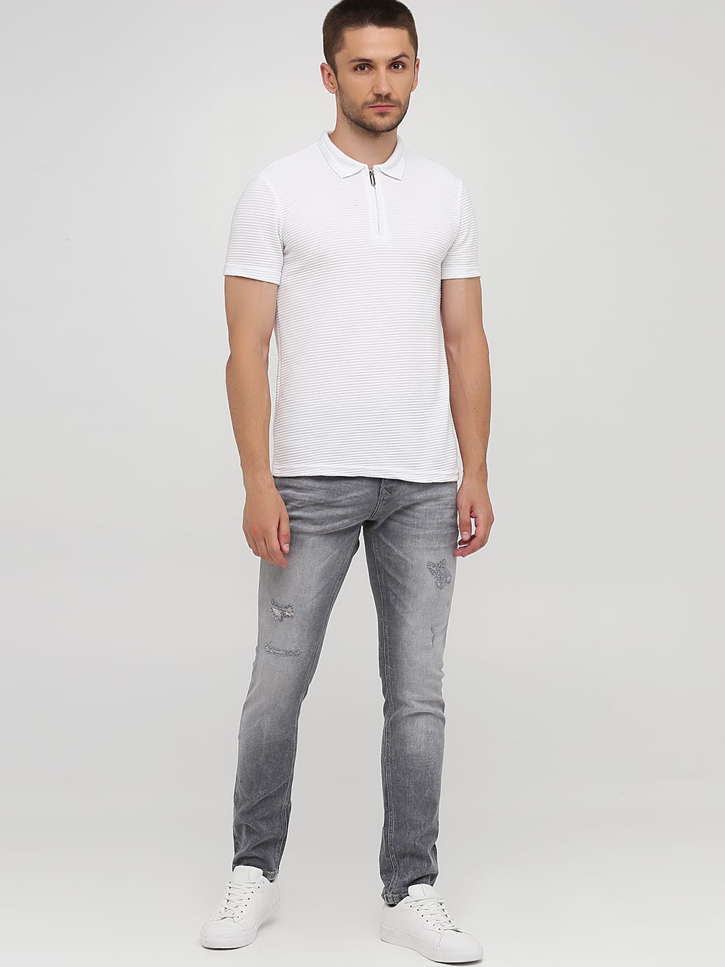 

Джинсы C&A 2102511_сер.дыр.пуг.венок W30L32 Серые