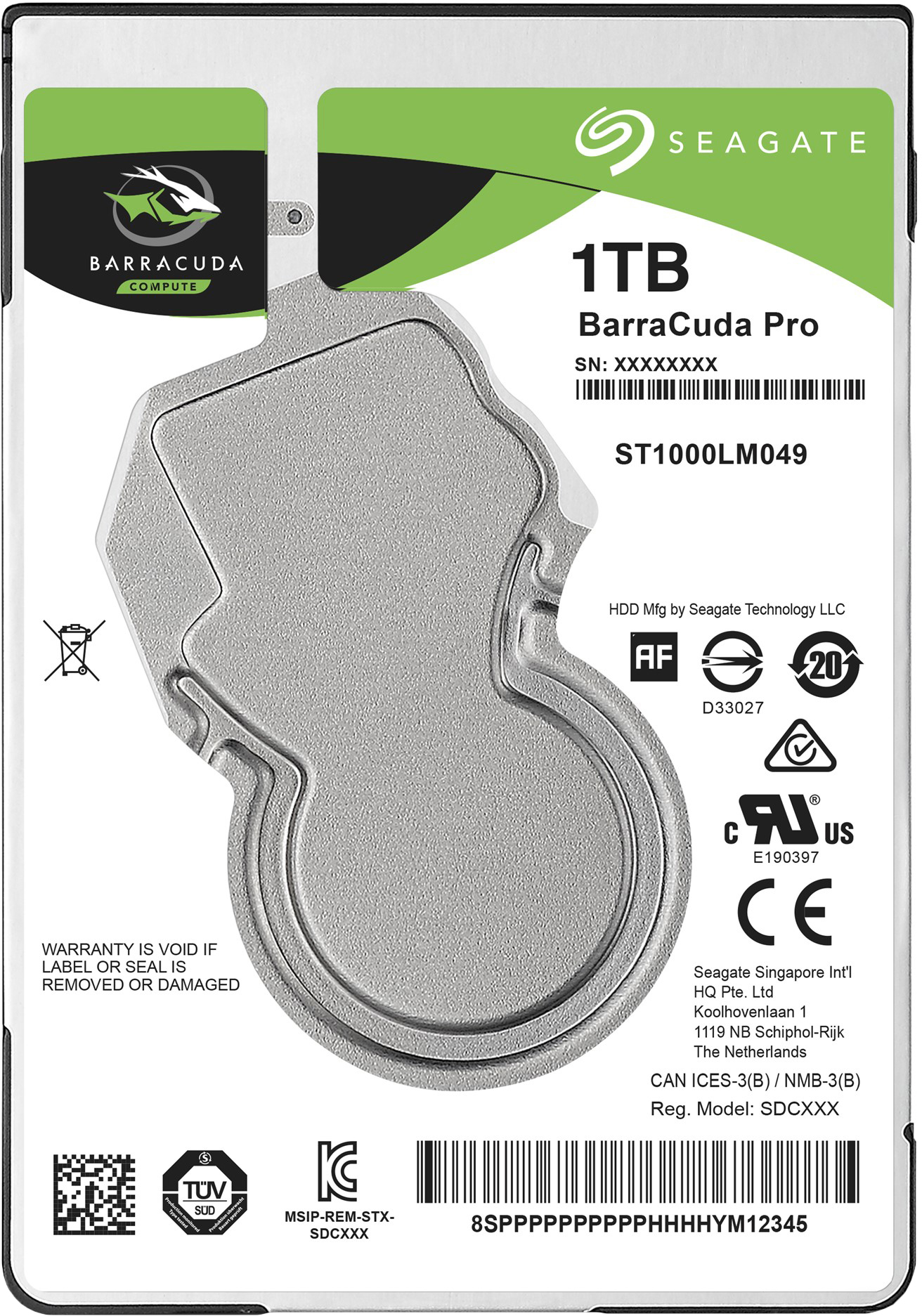 

Жорсткий диск Seagate Barracuda Pro 1TB 7200rpm 128MB ST1000LM049 2.5" SATA III