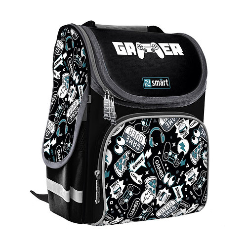

Рюкзак шкільний каркасний SMART PG-11 Gamer world, чорний (556705)
